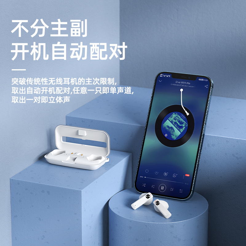 TWS-28金属超薄真无线音乐通话耳机